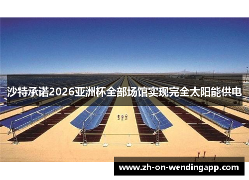 沙特承诺2026亚洲杯全部场馆实现完全太阳能供电